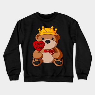 I Love You Valentine Teddy Bear Crewneck Sweatshirt